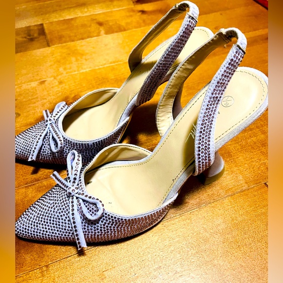 Nasty Gal Diamanté Slingback Stiletto Heels - Picture 3 of 5